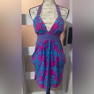 🩷 Alice & Trixie Pink Blue Midi Sundress